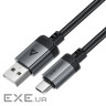 Дата кабель USB 2.0 AM to USB-C 1.2m 3.0A 18W aluminum alloy Black Acefast (6974316283782)