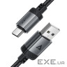 Дата кабель USB 2.0 AM to USB-C 1.2m 3.0A 18W aluminum alloy Black Acefast (6974316283782)