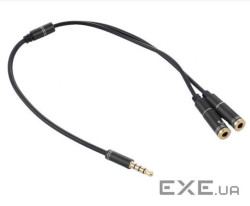 Развітвітель аудіо для навушників і мікрофону, Jack 3.5 (тато) 4 pin => 2 (NX-R3.5M / 23.5F) ) 4 pin => 2 (NX-R3.5M / 23