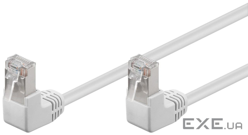Патч-корд неекранований RJ45 FTP5e 0.25m,patch D=5.4mm AWG26 2x90ё Gold,білий (75.09.6060-1) (75.09.6060-1)