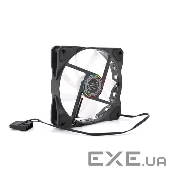 Кулер корпусний 12025 DC sleeve fan 4pin - 120*120*25мм, 12V, 1100об/хв , 12LED, RGB (SRHX)