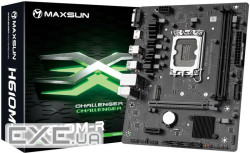 Мат.плата LGA1700, Maxsun Challenger H610M-R V2, H610, 2xDDR4, Int.Video( (MS-CHALLENGER H610M-R V2)