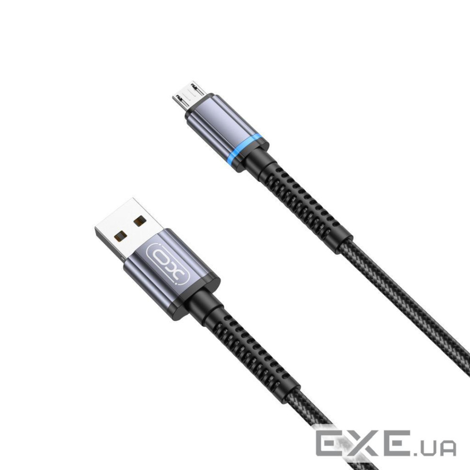 Дата кабель USB 2.0 AM to Micro 5P 1.0m 2.4A black XO (NB215-M-BK)