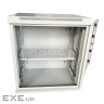 Шафа настінна GEAR 12U 19" 530x400x600 мм, + полка 19", grey (GWMSN-12U-530-400G)