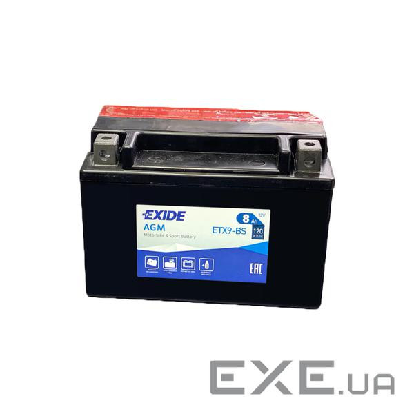 Акумулятор автомобільний EXIDE AGM 8Ah (+/-) (120EN) (ETX9-BS)