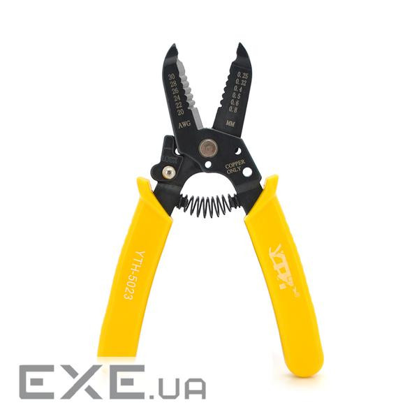 Інструмент для зачистки кабелю 7-1 Stripper YTH-5022, yellow, AWG24-14 (YT-CaSt7-1-YTH-5022)