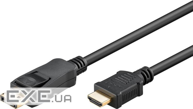 Кабель монітора-адаптер DisplayPort-HDMI M/M (HDMIекран) 3.0m,v1.2 4K@30Hz D=5.5mm Gold (75.06.4837) ) 3.0m,v1.2 4K@30Hz