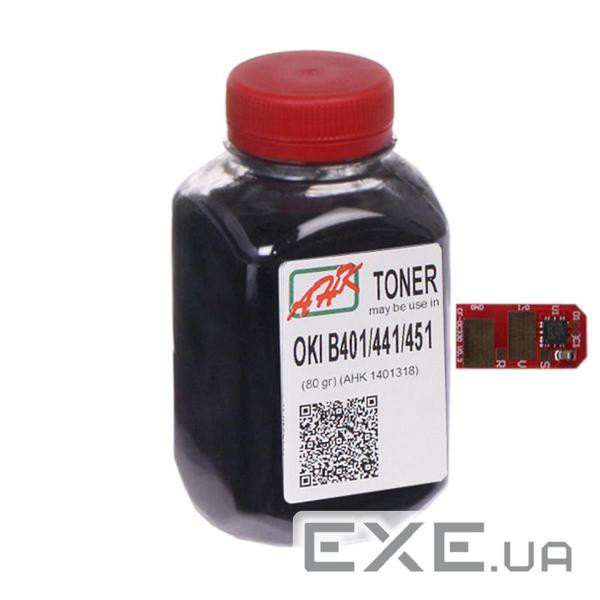Тонер OKI B401/MB441/MB451 (+chip) AHK (1401336)