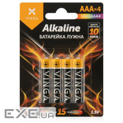 Батарейка AAA LR03 Alkaline 4pcs Blister Vinga (VJABAAA4)