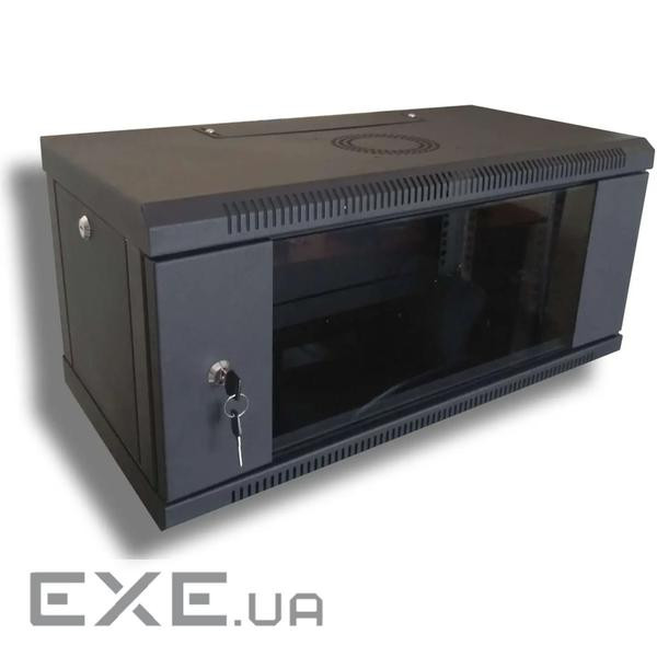 Шафа настінна Hypernet 4U 19" 600x350 (WMNC-350-4U-FLAT-BLACK)