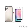 Чохол до мобільного телефона Dengos Kit for Samsung Galaxy A24 case + glass (Black) (DG-KM-15)