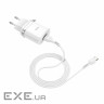 Зарядний пристрій HOCO C12Q Smart USB QC3.0 + cable USB to USB-C 18W White (6931474716309)