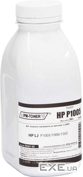 Тонер HP LJ P1005/1006/1505, 50г Black IPM (TDH67-50)