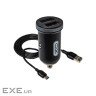 Зарядний пристрій XO 2xUSB 2.1A + cable USB to Micro 5P black (TZ08-M-BK)