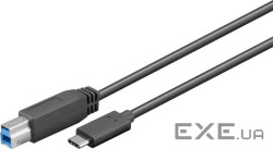 Перехідник Goobay USB Type-C-3.0B M/M 1.0m,(USB3.0) D=3.8mm Gold Cu (75.06.7986-1)