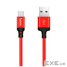 Дата кабель USB 2.0 AM to Micro 5P 1.0m X14 red HOCO (6957531062851)
