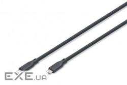 Дата кабель USB-C to USB-C 1.0m USB 4.0 Gen3 40G 240W 8K silicone black Digitus (AK-300344-010-S)