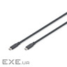 Дата кабель USB-C to USB-C 1.0m USB 4.0 Gen3 40G 240W 8K silicone black Digitus (AK-300344-010-S)