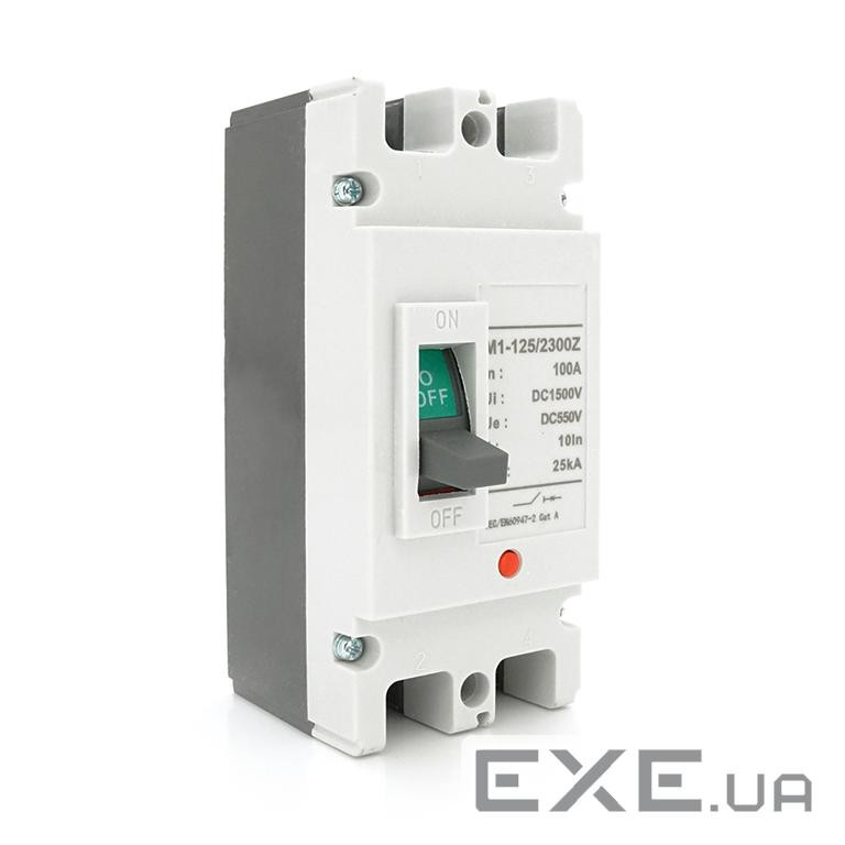 Двополюсний автомат постійного струму MCCB M1-125 / 2300Z, 100A, DC550-1500V (M1-125 / 2300Z / 100A) MCCB M1-125 / 2300Z