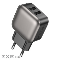 Зарядний пристрій BOROFONE 2xUSB BAS51A black (6941991116100)