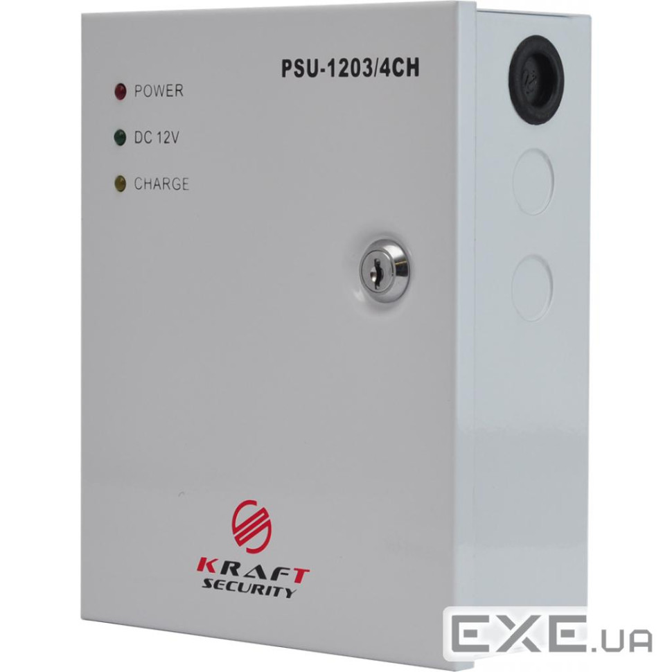 Блок живлення для систем відеоспостереження Kraft Energy PSU-1203/4CH