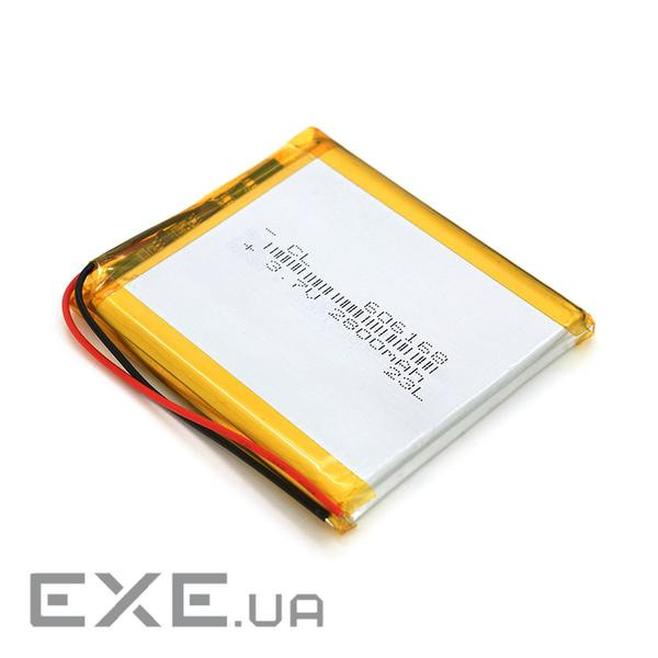 Літій-полімерний акумулятор 6*61*68mm (Li-ion 3.7В 2800мА&middot,год) (606168) ) (606168)