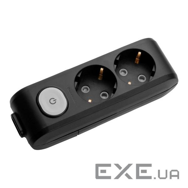 Колодка для подовжувача Panasonic X-tendia 2 гнізда black (WLTA04202BL-UA)
