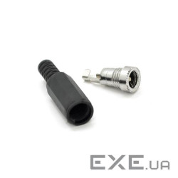 Гніздо живлення DC-M (D 5,5x2,1мм) (чорний) під пайку (YT-DC-M) (YT-DC-M)