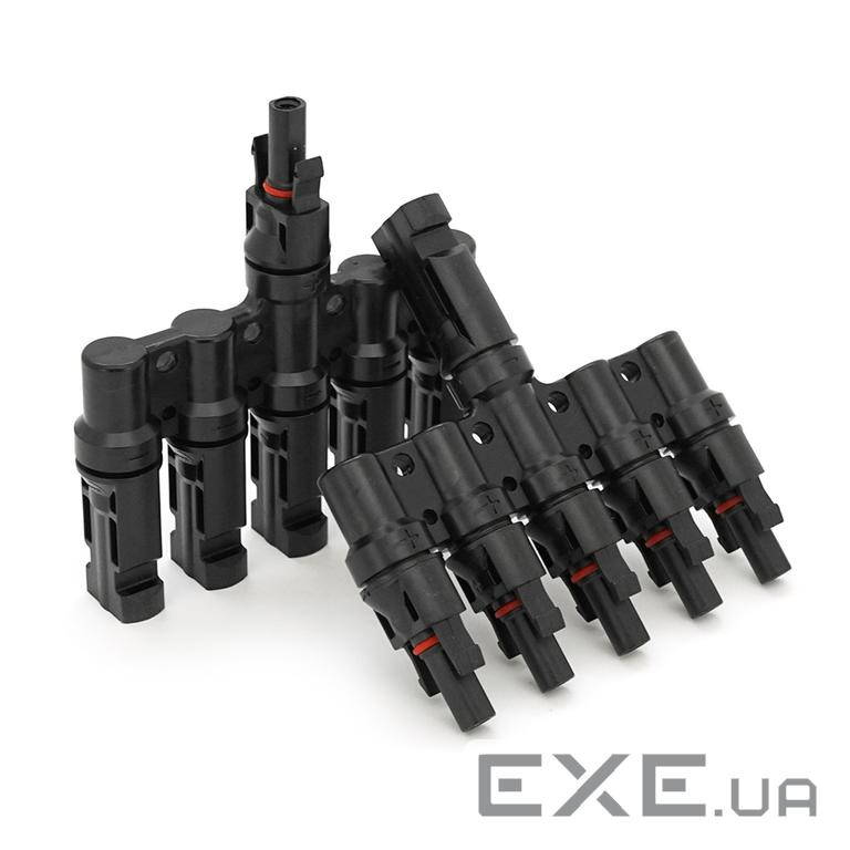 Кабельний розгалужувач MC4-5T для монтажу сонячних систем , 30A, 1000V (YT-MC4-5T)