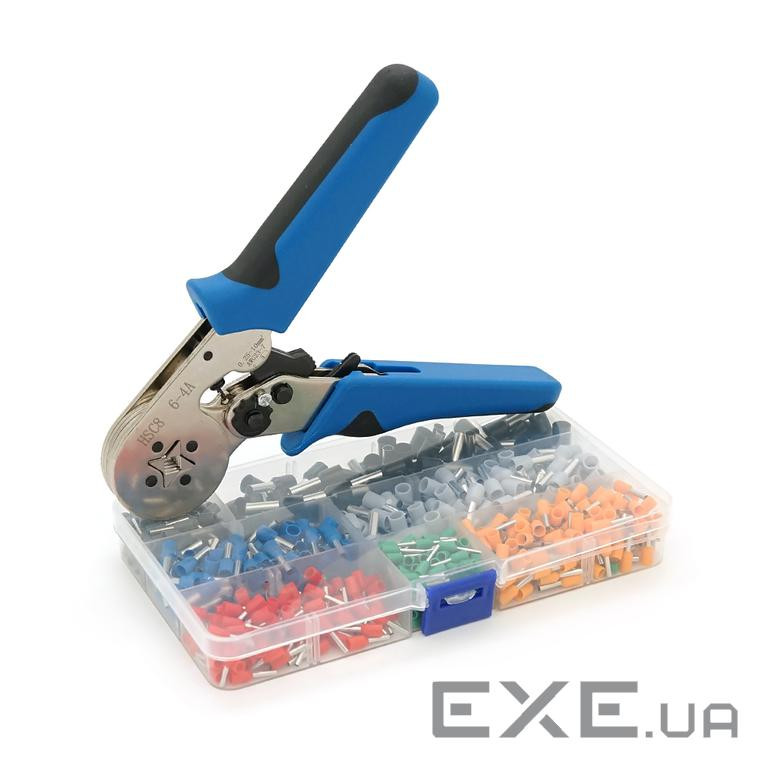 Кримпер HCS8 6-4A для обтиску кабельного наконечника, Black-blue, набір кабельних (HCS8 6-4A +VE780) (HCS8 6-4A +VE780)