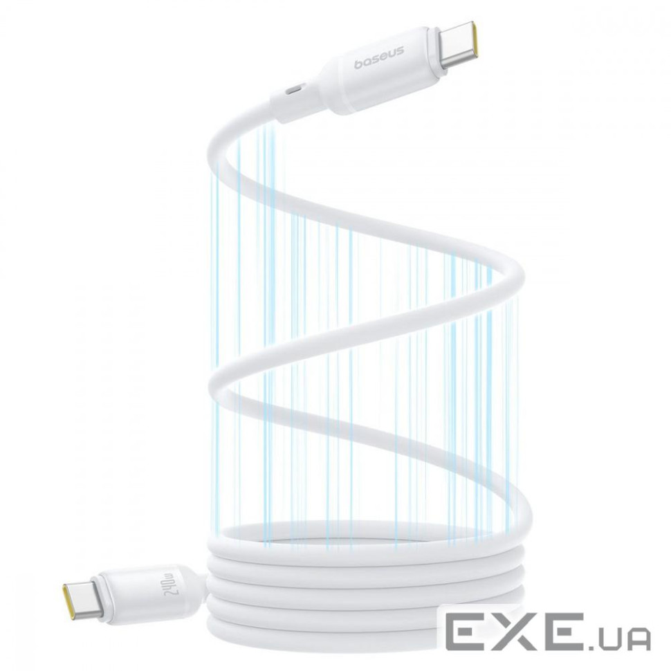 Кабель Baseus PicoGo Magnetic Liquid Silicone Type-C to Type-C 240W (1m) white (P10376800211-00)