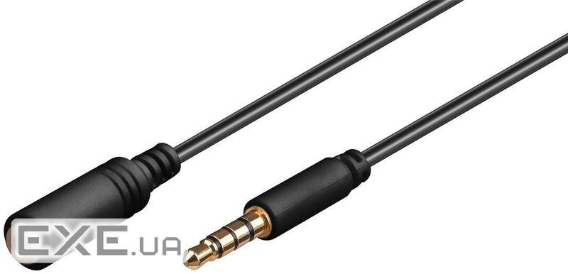 Кабель аудіо-подовжувач Goobay Jack 3.5mm 4pin M/F 0.5m,Shielded Cu (75.06.2476-50)