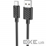 Кабель HOCO X88 Gratified USB-A to Type-C 1м Black (6931474783349)