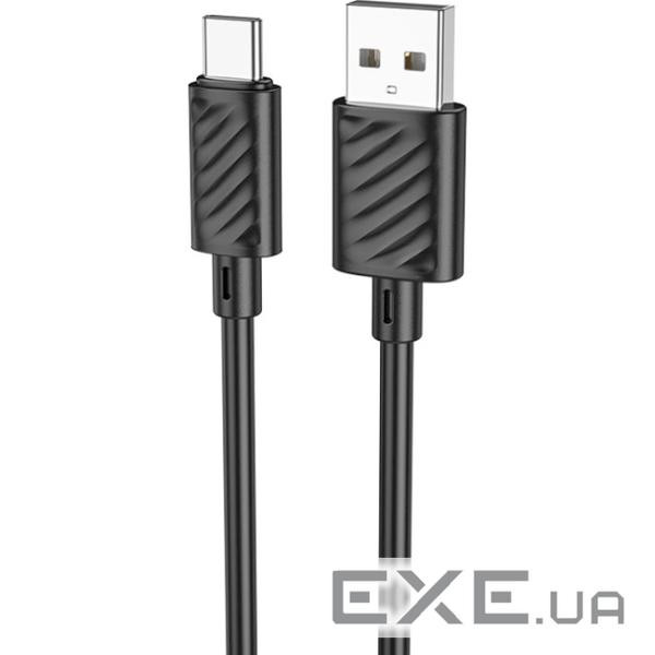 Кабель HOCO X88 Gratified USB-A to Type-C 1м Black (6931474783349)