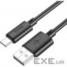 Кабель HOCO X88 Gratified USB-A to Type-C 1м Black (6931474783349)