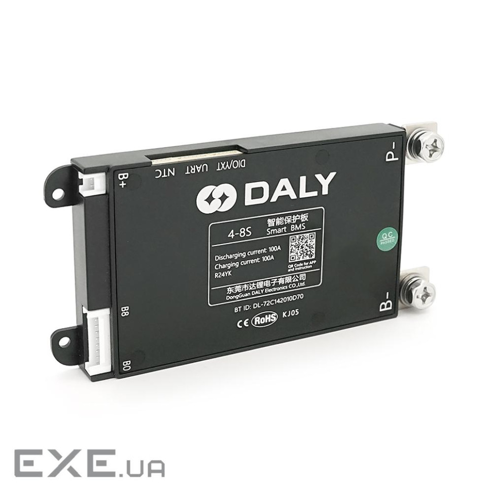 Universal BMS smart плата DaLy LiFePO4 4-8S 100A з Bluetooth + CAN + активний баланси (DL-R24YK-TZJ)