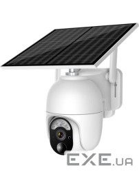 4 Мп 4G поворотна вулична відеокамера із сонячною панеллю та вбудованими АКБ 10400mA UBox (YT42084)