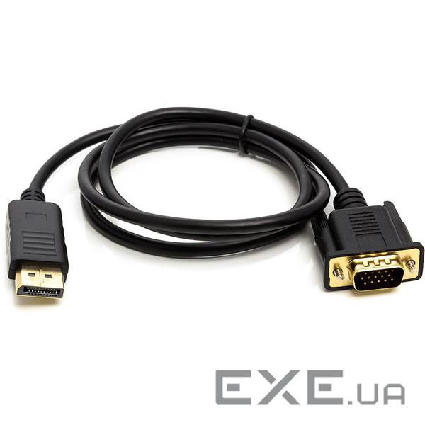 Кабель POWERPLANT DisplayPort - VGA 1м Black (CA911882)
