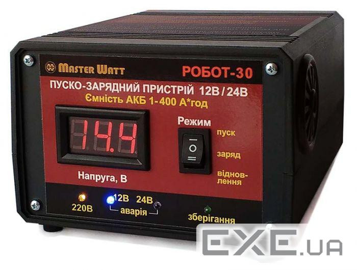 Пуско-зарядне ЗУ РОБОТ-30 для акумуляторів 12 / 24V (1-400Ah) (MF, WET, AGM, (MW-ROBOT-30(12 / 24)) 12 / 24V (1-400Ah) (