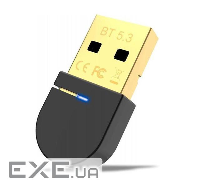 Бездротовий Bluetooth 5.3 USB адаптер STLab міні, радіус дії до 20 м, чорний (BT-5.3)