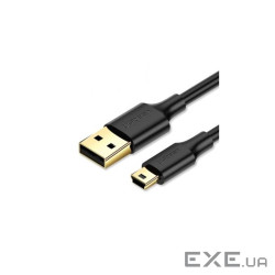 Дата кабель USB 2.0 AM to Mini 5P 1.0m US132 black Ugreen (10355)
