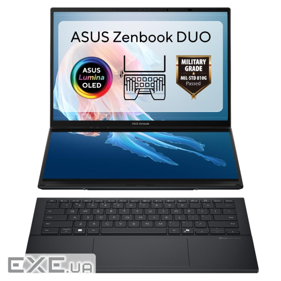 Ноутбук ASUS Zenbook Duo UX8406CA-QL046W 14 FHD Touch OLED, Intel Ultra 9 285H, 32 (90NB14X1-M001N0)