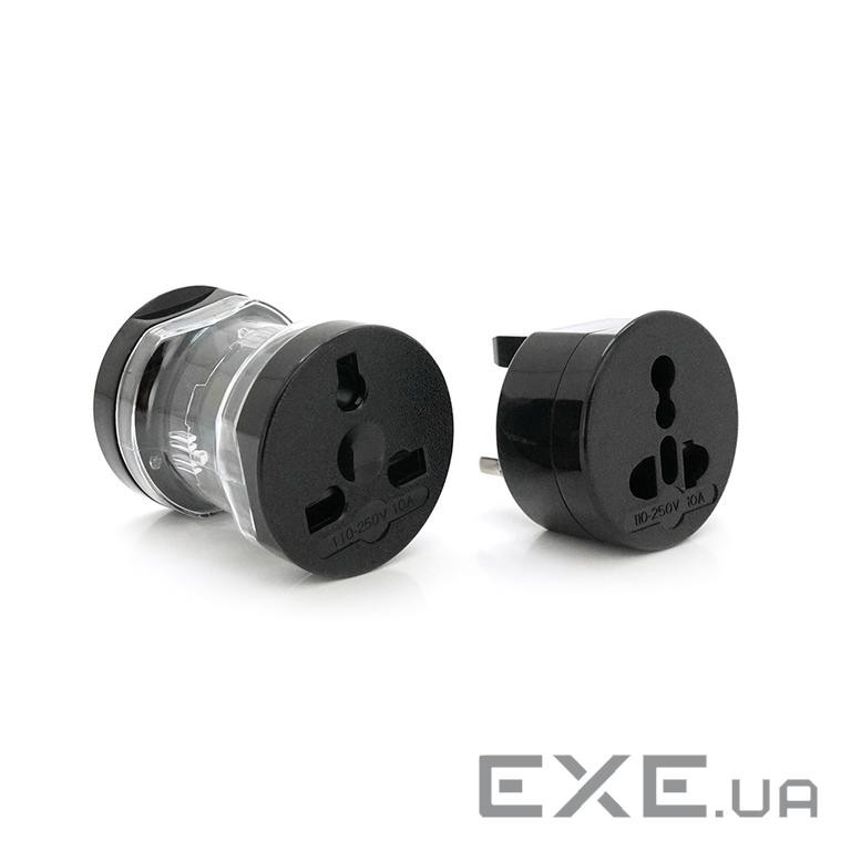 Перехідник на американкаєвророзетка 4 in 1, Black, BOX (YT-AAEP-4 / 1B) 4 in 1, Black, BOX (YT-AAEP-4 / 1B)
