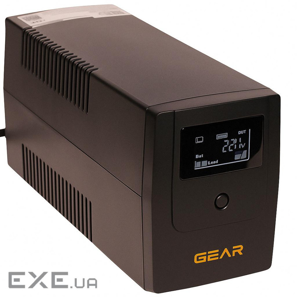 Пристрій безперебійного живлення GEAR GU-600PLCD