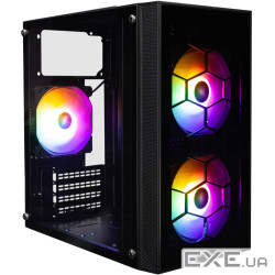 Корпус 1stPlayer X1-BK-3F1-PS-600FK-EU Black 600W