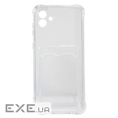 Бампер для Samsung Galaxy A04 (A045)/M13 5G, with pocket, Transparent