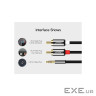 Кабель мультимедійний 3.5mm M to 2xRCA M 2.0m AV116 black Ugreen (10584)
