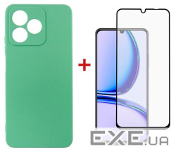 Чохол до мобільного телефона Dengos Kit for Realme C51 case + glass (Mint) (DG-KM-61)