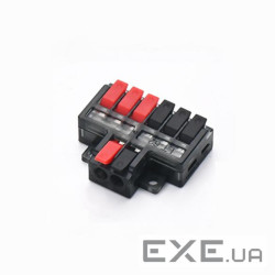 Клема з натискними затискачами 6на2-провідна LT-62, 1 / 3-pin, 250V, 32A, 0.2-4mm2, 14,5 / 36*30*11m