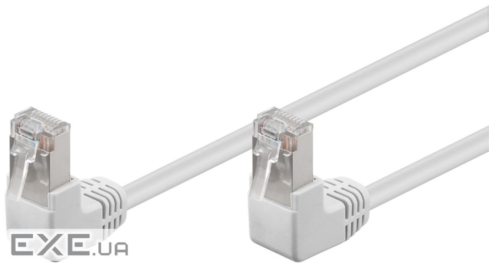 Патч-корд неекранований RJ45 FTP5e 0.5m,patch D=5.4mm AWG26 2x90ё Gold,білий (75.09.6061-1) (75.09.6061-1)